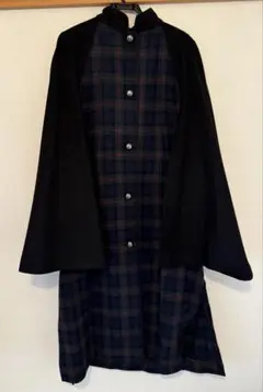 ロイスクレヨン⭐︎クラシックなウールロングコート⭐︎チェック柄⭐︎美品‼︎ カラーツイードチェックM-