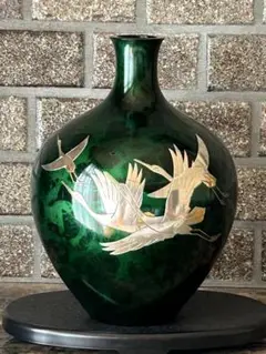 鋳銅　花器　青銅器高岡　浩山作
