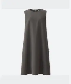 【美品】ユニクロドレープAラインフレアワンピース 黒 S