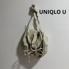 UNIQLO U ユニクロ ドローストリングショルダーバッグ ナチュラル
