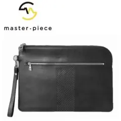 【極美品】master-piece レザー製クラッチバッグ 黒