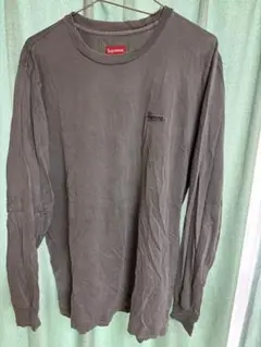 Supreme グレー ロンT Lサイズ