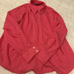 ZARA ピンクストライプ 長袖シャツ L