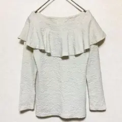 良品✨Luxe Rose カットソー メロウフリル オフホワイト Mサイズ