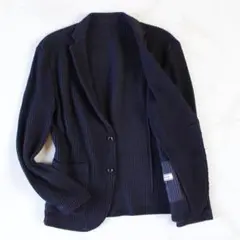 MICHEL KLEIN ニットテーラードジャケット Lサイズ コットン