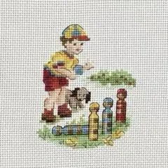 クロスステッチ完成品　ヴェロニク　男の子Q