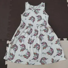 H&M ユニコーン柄 ノースリーブワンピース 110cm