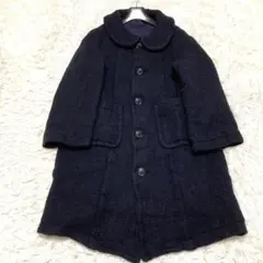 美品✨トリココムデギャルソン　厚手　丸襟ツイード　コート　黒　S アーカイブ