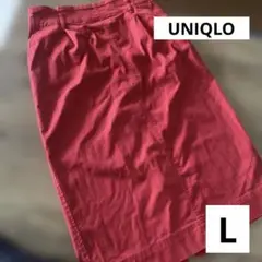 UNIQLO☆赤★シンプルタイトスカート。Lサイズ