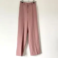 美品 ナイスクラップ くすみピンク スラックス レディースF オフィスカジュア