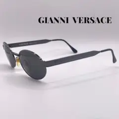 GIANNI VERSACE ヴィンテージ サングラス ブラック グレカ柄