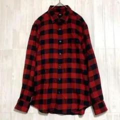 UNIQLO ユニクロ　フランネルチェックシャツ　赤　M