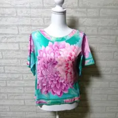 Leonard 花柄 フレンチスリーブ Tシャツ M