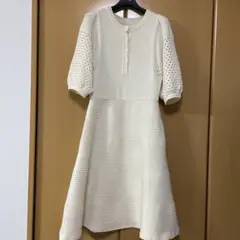 フォクシーカシミヤ混ニットワンピース
