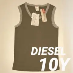 ◆DIESEL◆ディーゼルノースリーブタンクトップ 10Yオリーブグリーン