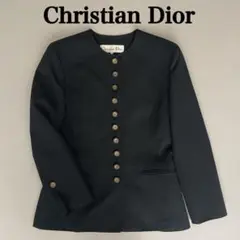 Christian Dior クリスチャンディオール ノーカラージャケット 黒