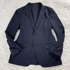 未使用級 Hush Puppies シアサッカー ジャケット ネイビー L