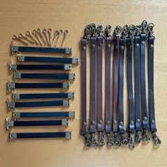バネ口・レザーストラップ10セット【ハンドメイド資材】