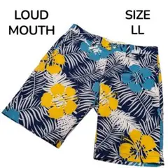 美品 ラウドマウス LOUDMOUTH メンズ ゴルフ ハーフパンツ 花柄 LL