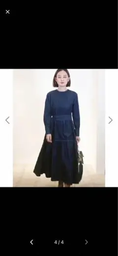 LECIEL BLUE ティアードワンピース