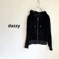 dazzy ベルベット パーカー 黒