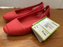 新品　未使用　crocs クロックス　シエンナ フラット パンプス レッド 21