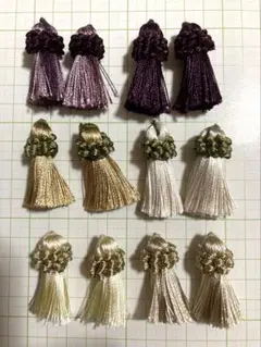 多彩なタッセル12個セット ④ (No.851)