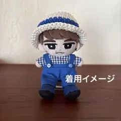 すのチルぬいサイズ　ハットコーデ３点セット(青)