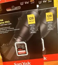 2点セットSanDisk Extreme PRO 128GB UHS-I V30