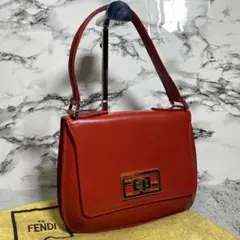 フェンディ FENDI ハンドバック レザー ターンロック FF 金具