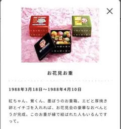 ミスタードーナツ　お花見お重　１９８８年当時物　墨ぼうの二段お重箱(黒) １個