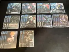 ガンダムカード　青緑デッキ　パーツ付