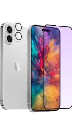 iPhone16 ガラスフィルム1枚　カメラレンズフィルム1枚
