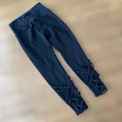 チャコット レギンス M クロスストラップの後ろ姿が素敵！ヨガパンツ 黒