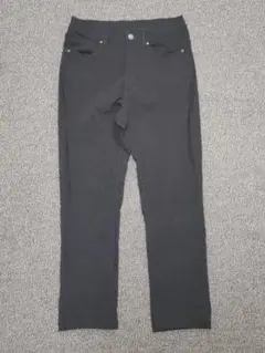 レディース ストレートパンツ 黒 L ② 美品