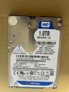 使用時間149h WDC 2.5インチHDD 1TB 厚さ9mm 動作確認済