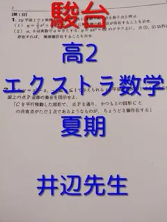 【hls】駿台三森先生 井辺先生 日下先生 ご担当分京大対策プリント類 駿台 22年度通期 三森司先生 高3エクストラ数学 プリントフル
