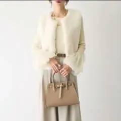 freneアイボリー ファー ベスト&インナー