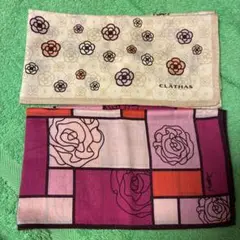 CLATHAS 、YSL花柄シルク混ハンカチ セット