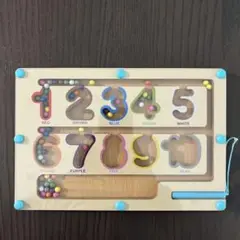 【新品】木製数字と色の知育玩具　磁石ボード