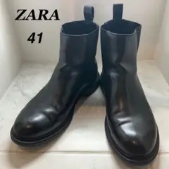 ZARA MEN 本革 サイドゴアブーツ 27cm✨美品✨ ZARA MEN 本革 サイドゴアブーツ 27cm✨美品✨ - 靴本当に 安い