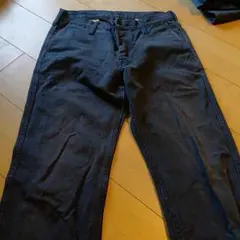IRON HEART ダークブルー W32 ワークパンツ