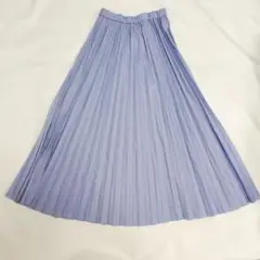 24年モデル 美品 ミズイロインド 春色プリーツスカート ライトブルー