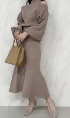 美品 dazzlin ショルダーオープンリボンワンピース