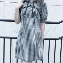 abc une face フロント開きパーカーワンピース