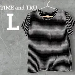 値下げ歓迎✨ TIME and TRU 【L】 ボーダー半袖Tシャツ 白黒