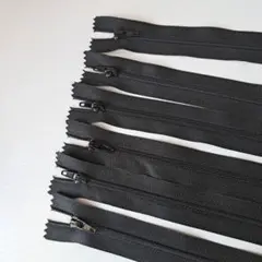 黒ファスナー 約20cm 5本セット