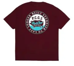 P.C.G.S. バーガンディ Tシャツ　ポークチョップ