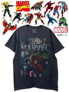 MARVEL　Tシャツ　L 　グレー　USA古着