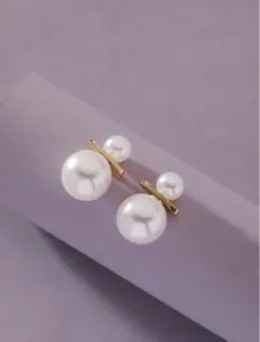 ✳️ダブルパールピアス ゴールド ゴージャス✳️ 只今SALE中✳️